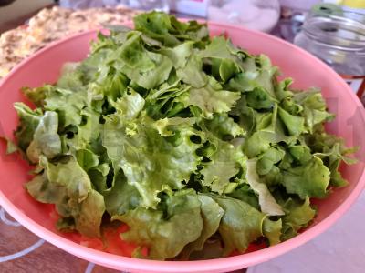 Salotas „A-la Cezaris“ su kalakutiena Žingsnis 7