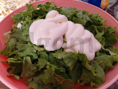 Salotas „A-la Cezaris“ su kalakutiena Žingsnis 8