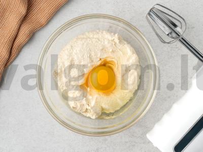 Avižiniai sausainiai su riešutais ir šokoladu Žingsnis 2