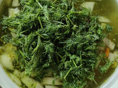 Žirnių ir vištienos sriuba Žingsnis 8