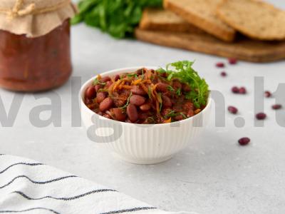 Konservuotos pupelės pomidorų padaže pagrindine nuotrauka