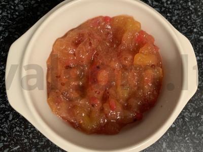 Šaldytų moliūgų ir raudonųjų serbentų uogienė pagrindine nuotrauka