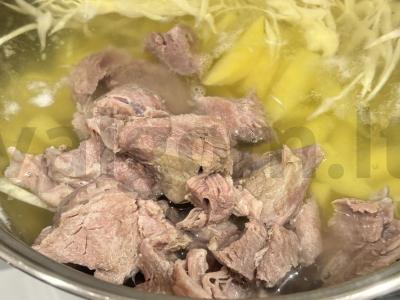 Borsčas „Namų“ su kiauliena Žingsnis 13