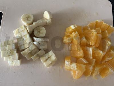 Desertas su zefyrais, vaisiais ir ledais Žingsnis 1