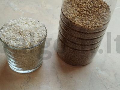 Vegetariški ryžių ir grikių ežiukai Žingsnis 1