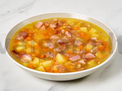 Žirnių sriuba su rūkytais šonkauliais Žingsnis 5