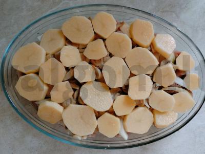 Bulvės su mėsa ir grybais orkaitėje Žingsnis 5