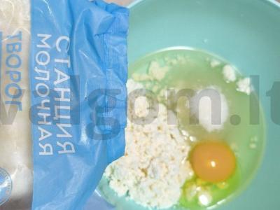 Varškės sausainiai su cinamonu Žingsnis 1