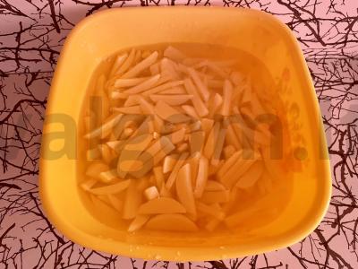 Keptas bulves su švelniu aštriu padažu Žingsnis 1