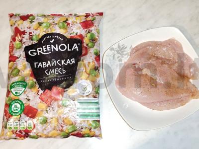 Vištienos ritinėliai „Havajai“ Žingsnis 2