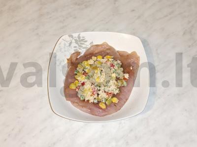 Vištienos ritinėliai „Havajai“ Žingsnis 5