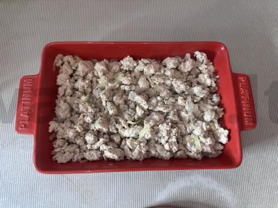 Kepsnys su faršu po sūrio plutele vakarienei Žingsnis 4