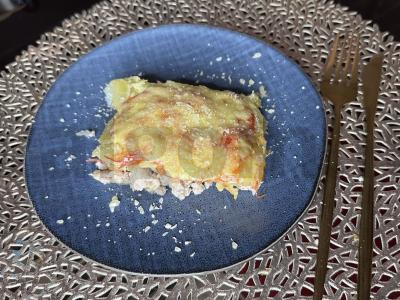 Kepsnys su faršu po sūrio plutele vakarienei pagrindine nuotrauka