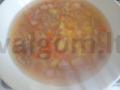 Sriuba-pyragas su miško grybais ir keptais pievagrybiais Žingsnis 4