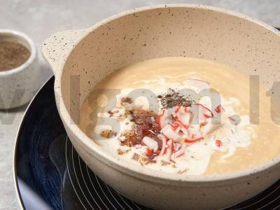 Tailandietiška sriuba su kokosų pienu ir krevetėmis Žingsnis 7