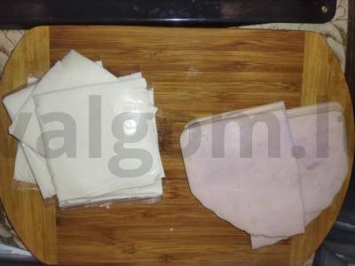 Skani vyniotiniai su kumpiu Žingsnis 3