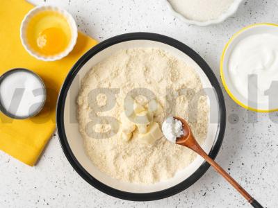 Varškės ir braškių pyragas Žingsnis 1