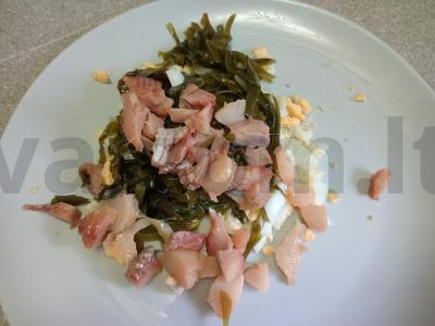 Jūros kopūstų salotos su silke Žingsnis 3