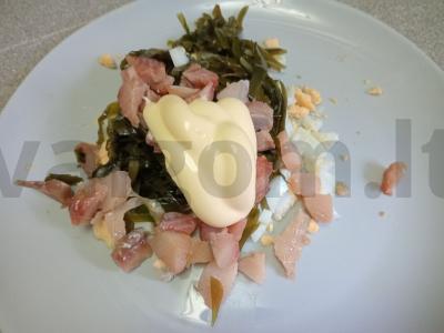 Jūros kopūstų salotos su silke Žingsnis 4