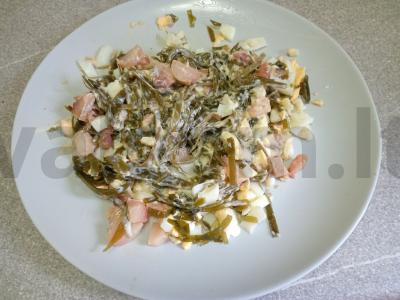 Jūros kopūstų salotos su silke Žingsnis 5