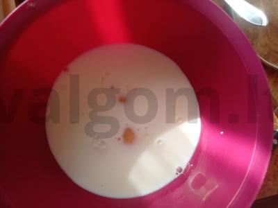 Vieniški vafliai Žingsnis 1