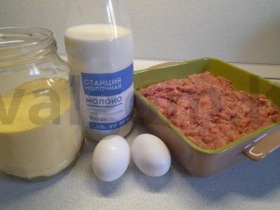 Mėsos faršo apkepas Žingsnis 1