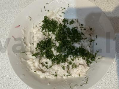 Skani lašinukų užtepėlė su žolelėmis Žingsnis 4