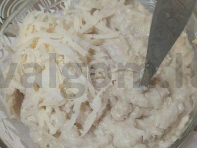 Vištienos blynai su avižomis ir sūriu Žingsnis 4