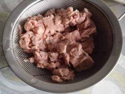 Tunas su varškės sūriu ir aštriu padažu Žingsnis 1