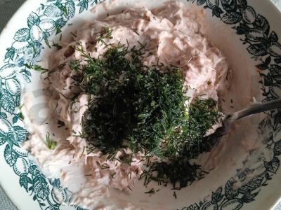 Tunas su varškės sūriu ir aštriu padažu Žingsnis 3