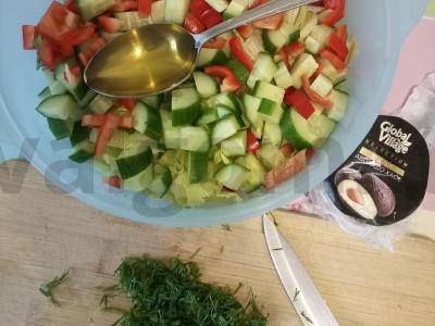 Daržovių salotas su avokadu Žingsnis 6