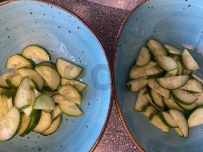 Porcijos fitneso salotų Žingsnis 1