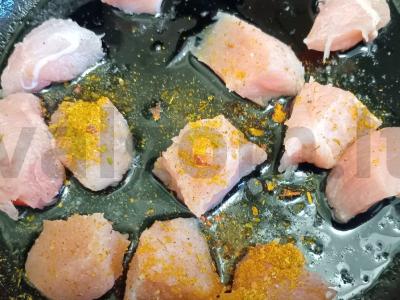 Salotos su rukola ir kalakutiena Žingsnis 3