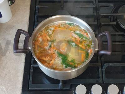 Sūrusis sriuba su kalakutiena ir ryžiais Žingsnis 8