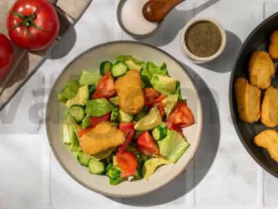 Daržovių salotas su vištienos nagetais Žingsnis 4