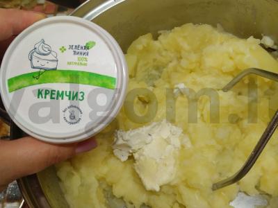 Bulvių košė su kiaušiniu ir grietinėlės sūriu Žingsnis 4