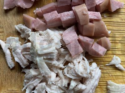 Tortilija su vištiena, dešrelėmis ir pomidorais Žingsnis 2