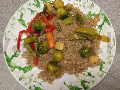 Kvinoja, aštuonkojai ir daržovės pusryčiai Žingsnis 3