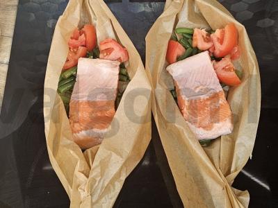 Kepta upėtakis su daržovėmis orkaitėje Žingsnis 2