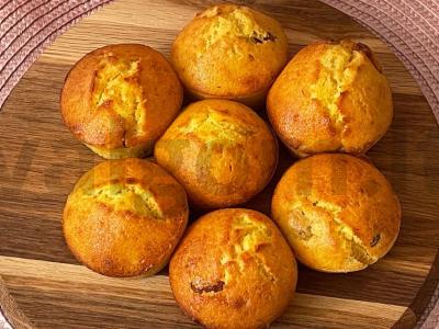 Muffinai su moliūgų tyrė pagrindine nuotrauka