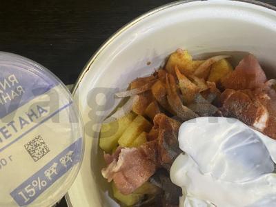 Kiauliena, kepta su bulvėmis grietinėje Žingsnis 5