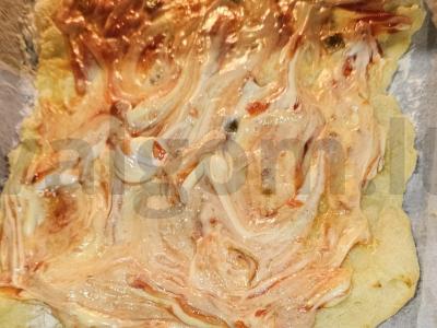 Greita namų pica su grybais ir bekonu Žingsnis 6