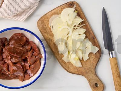 Jautienos kepenys su pienu Žingsnis 1