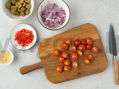 Jūros salotos su alyvuogėmis Žingsnis 1