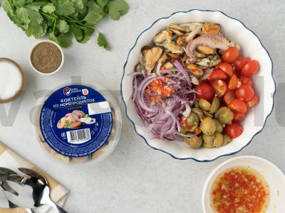 Jūros salotos su alyvuogėmis Žingsnis 4