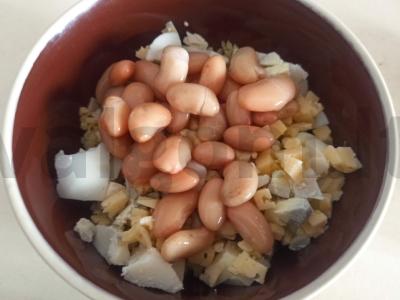 Salotos su grikiais, pupelėmis ir kiaušiniu Žingsnis 4