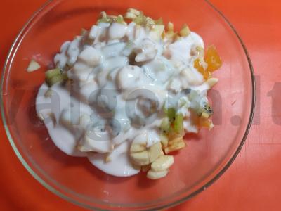 Vaisių salotas „Stebuklas“ Žingsnis 5