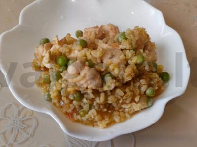 Bulguras su vištiena ir žirneliais Žingsnis 12