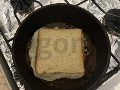 Kiaušinių sumuštinis su dešra Žingsnis 7