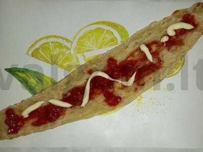 Pica iš gruziniško lavašo su tunu ir jalapeño Žingsnis 3